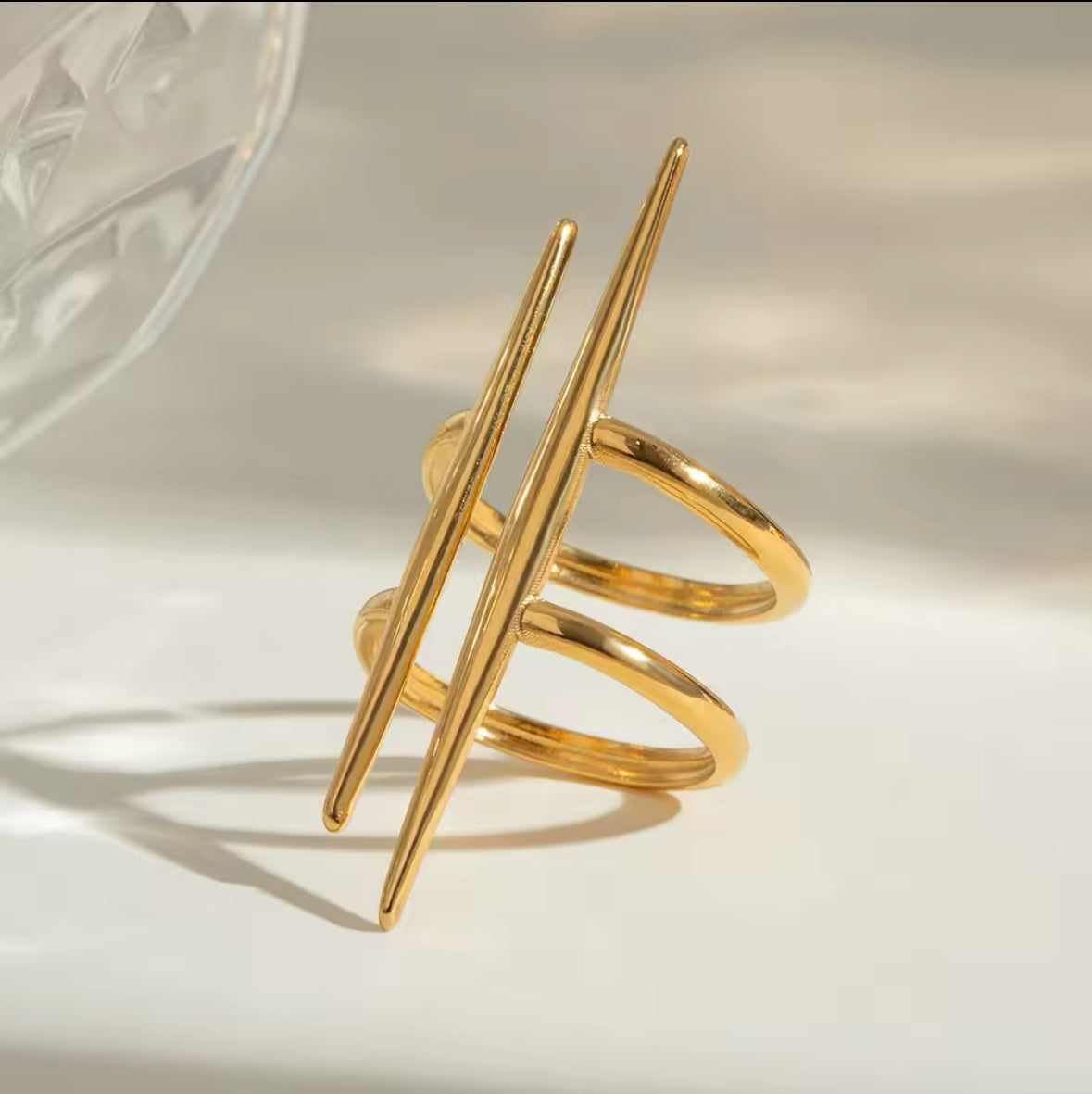 Parallel Statement Gold Ring