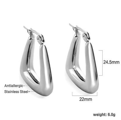 Medium Hoop Silver Earrings