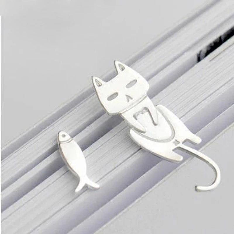 Asymmetrical Sterling Silver Earrings  Cat