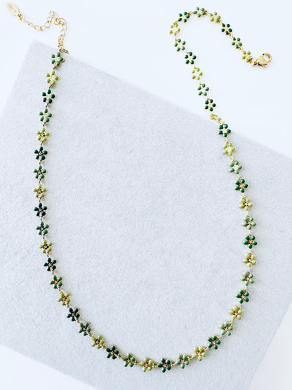 Reversible Daisy Gold Necklace