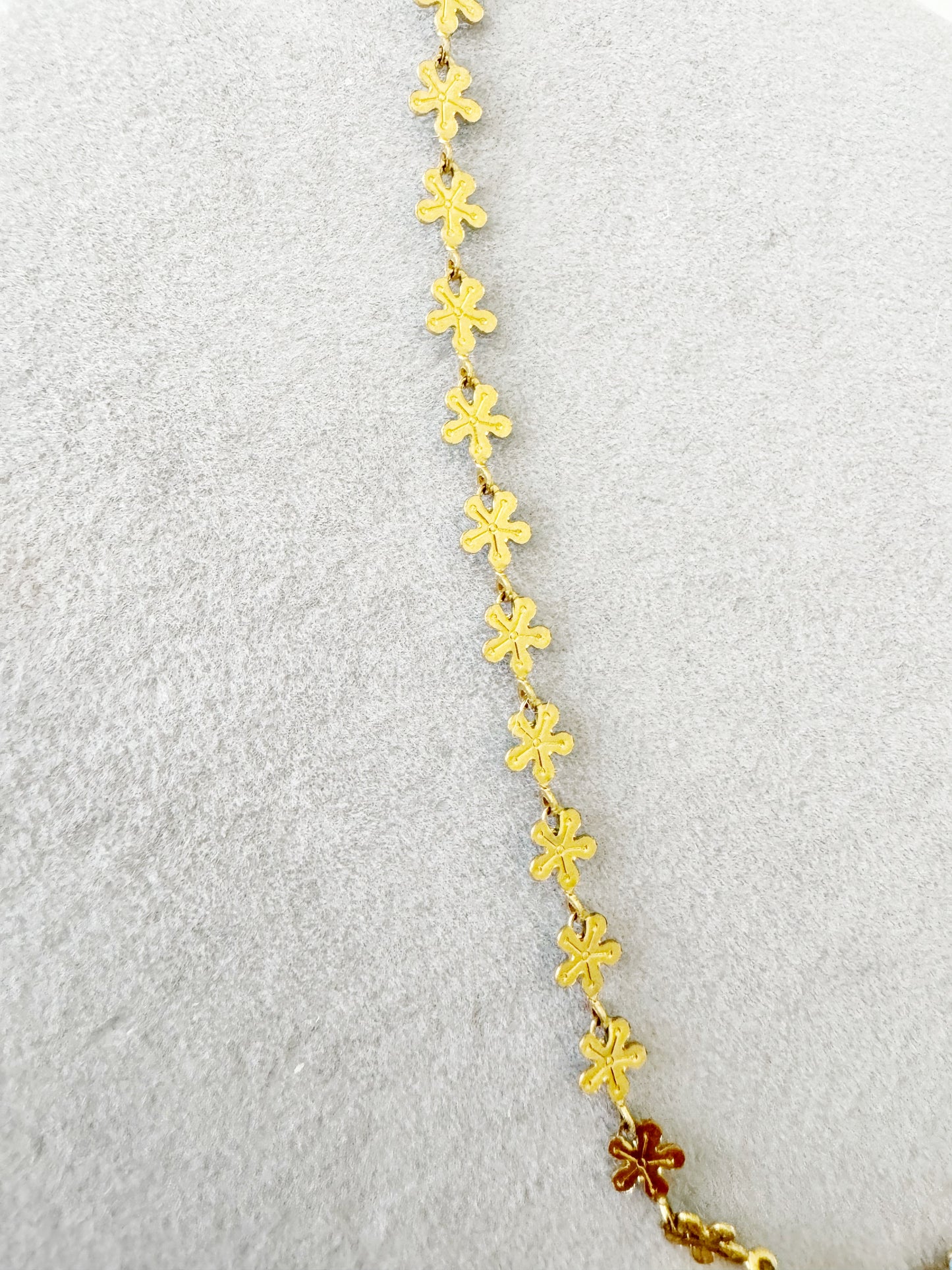 Reversible Daisy Gold Necklace