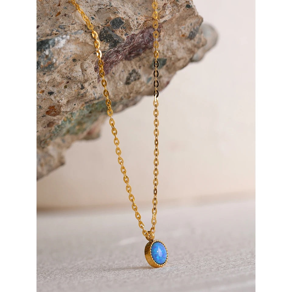 Sanguine Opal Gold Necklace