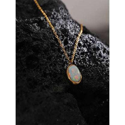 Alizée Natural Australian Stone Gold Necklace