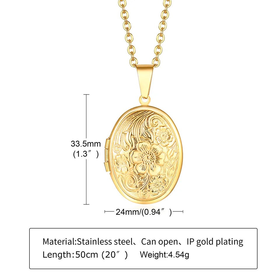 Quintessence Oval Locket Necklace