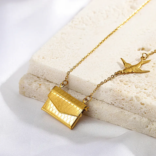 Enbird Envelope Gold  Necklace