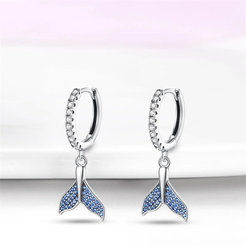 Arleth Mermaid's Tail Sterling Silver Earrings