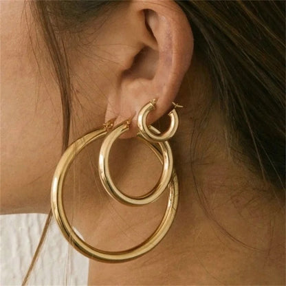 Criselda Hoop Gold Earrings