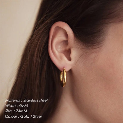 Criselda Hoop Gold Earrings