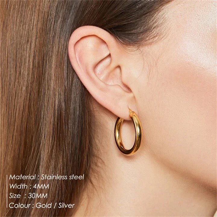 Criselda Hoop Gold Earrings