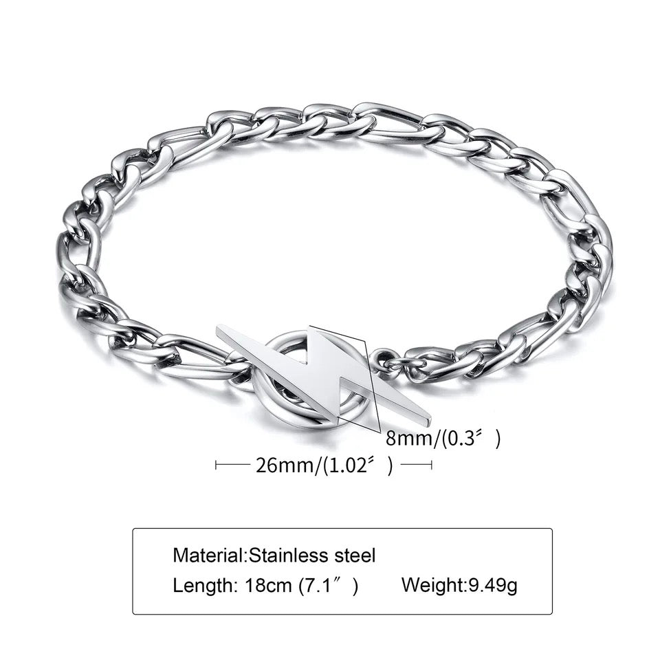 Bolt Silver Bracelet