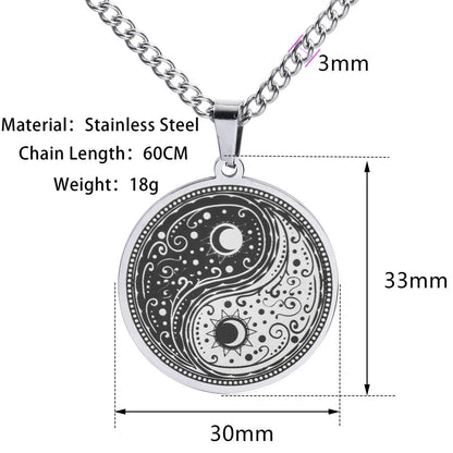 Classic Yin and Yang Silver Necklace