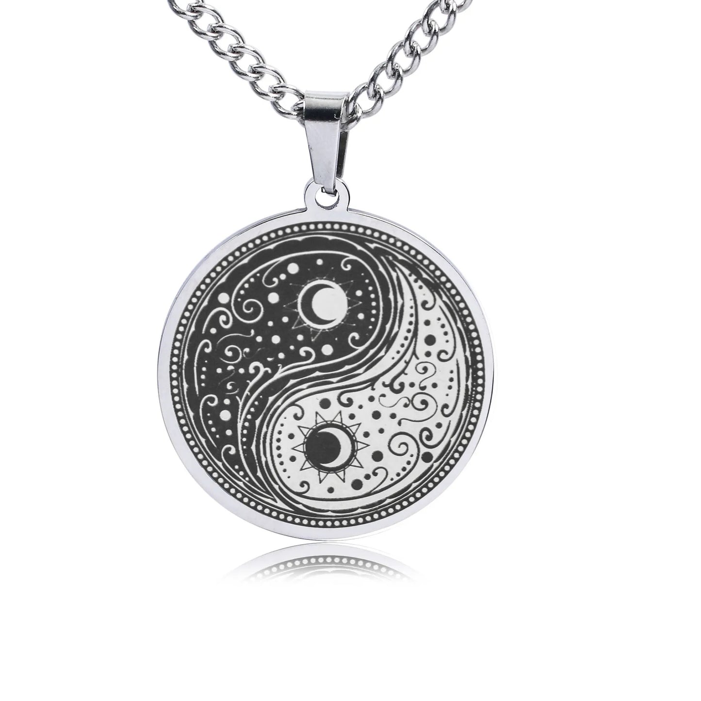 Classic Yin and Yang Silver Necklace