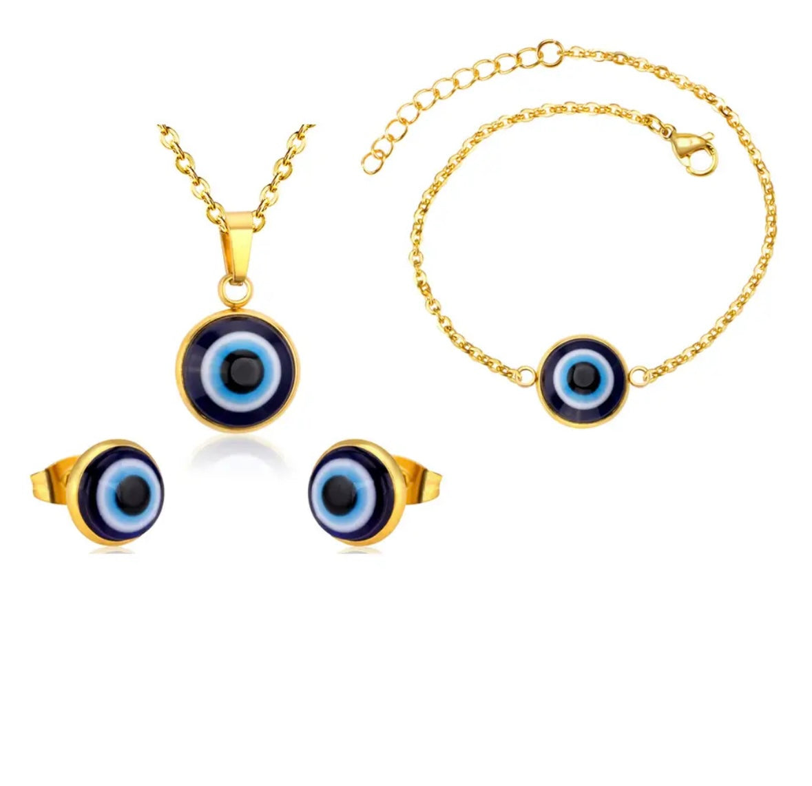 Gold Evil Eye Set